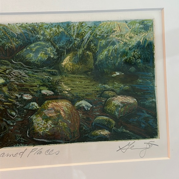 In the Shadows of Unknown Places 11” by 21” stunning piece of Art vintage - Picture 14 of 16